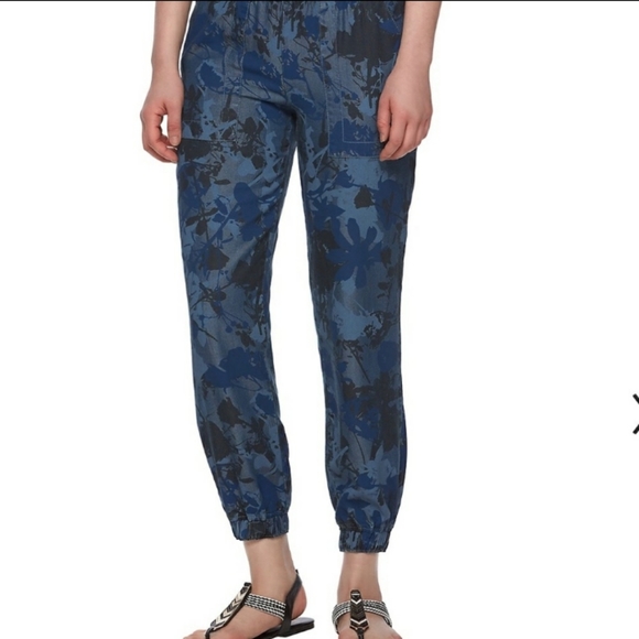 Juicy Couture Set Blue Floral Camo Camouflage Track Suit Jacket Joggers XS S - Picture 3 of 16